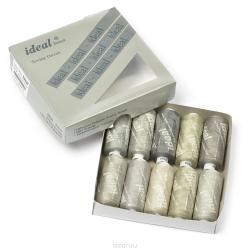 Набор швейных ниток "Ideal", №40, цвет: серый, 366 м, 10 шт