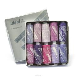 Набор швейных ниток "Ideal", №40, цвет: сиреневый, 366 м, 10 шт