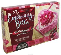 Danko Toys Набор для вышивания Embroidery Box Шкатулка цвет розовый