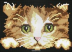 Набор для изготовления картины со стразами Алмазная Живопись "Котенок", 18 х 13 см