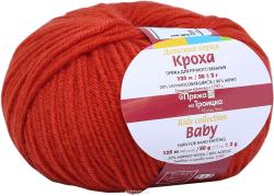 Пряжа для вязания Троицкая камвольная фабрика "Кроха", цвет: алый (1440), 135 м, 50 г, 10 шт