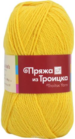 Пряжа для вязания Троицкая камвольная фабрика "Новозеландская", цвет: желтый (0596), 250 м, 100 г, 10 шт