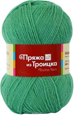 Пряжа для вязания Троицкая камвольная фабрика "Новозеландская", цвет: зеленое яблоко (0580), 250 м, 100 г, 10 шт