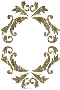 Трансфер универсальный "Овальная рамка", 17 х 25 см SM-028