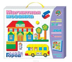 Магнитная мозаика Десятое королевство "Город", 266 элементов