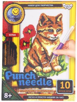 Набор для творчества Danko Toys "Punch Needle. Кошка", ковровая вышивка. 1235330