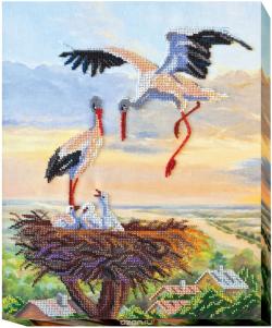 Набор для вышивания бисером Абрис Арт "Семья", 32 x 38 см