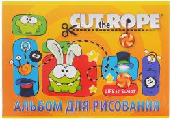Hatber Альбом для рисования "Cut the Rope", цвет: желтый, 24 листа