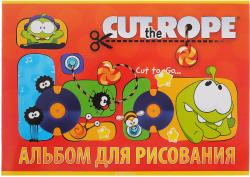 Hatber Альбом для рисования "Cut the Rope", цвет: красный, 24 листа