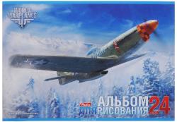 Hatber Альбом для рисования "Самолеты: Истребитель P-51D", 24 листа