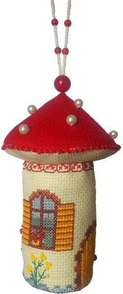 Набор для изготовления игрушки Zengana "Домик-Мухомор", 13 х 8 см. М-046