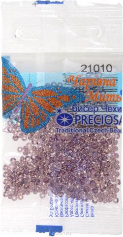 Бисер "Preciosa", прозрачный, цвет: фиолетовый (20010), 10/0, 5 г. 544203_20010