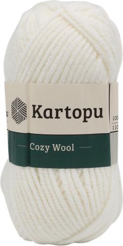 Пряжа для вязания Kartopu "Cozy Wool", цвет: белый (K010), 110 м, 100 г, 5 шт