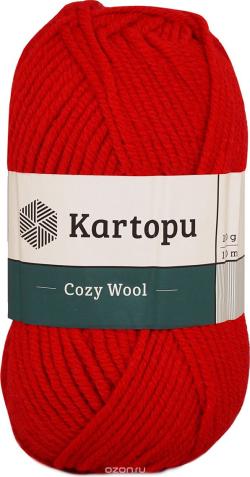 Пряжа для вязания Kartopu "Cozy Wool", цвет: красный (K150), 110 м, 100 г, 5 шт