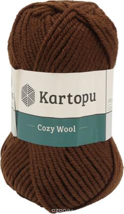 Пряжа для вязания Kartopu "Cozy Wool", цвет: коричневый (K890), 110 м, 100 г, 5 шт