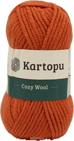 Пряжа для вязания Kartopu "Cozy Wool", цвет: оранжевый (К1210), 110 м, 100 г, 5 шт