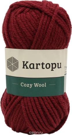 Пряжа для вязания Kartopu "Cozy Wool", цвет: бордовый (K1105), 110 м, 100 г, 5 шт