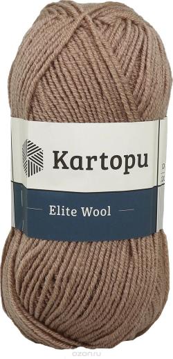Пряжа для вязания Kartopu "Elite wool", цвет: коричневый (K885), 220 м, 100 г, 5 шт