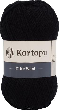 Пряжа для вязания Kartopu "Elite wool", цвет: черный (К940), 220 м, 100 г, 5 шт