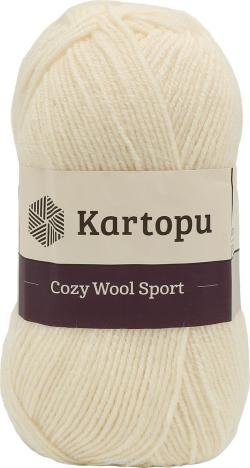 Пряжа для вязания Kartopu "Cozy Wool Sport", цвет: бежевый (К025), 280 м, 100 г, 5 шт