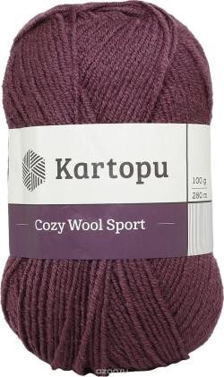 Пряжа для вязания Kartopu "Cozy Wool Sport", цвет: бордово-коричневый (K1707), 280 м, 100 г, 5 шт
