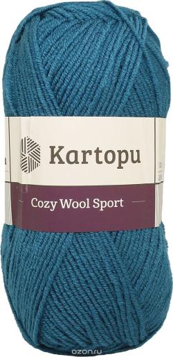 Пряжа для вязания Kartopu "Cozy Wool Sport", цвет: синий (K1467), 280 м, 100 г, 5 шт