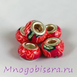 Бусины керамические с рисунком PN X 65