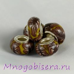 Бусины керамические с рисунком PN X 108